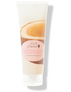 Szampon do włosów suchych i zniszczonych – 100% Pure Honey & Virgin Coconut Shampoo