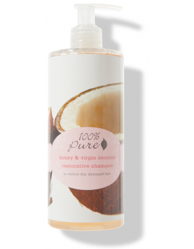 Szampon do włosów suchych i zniszczonych – 100% Pure Honey & Virgin Coconut Shampoo