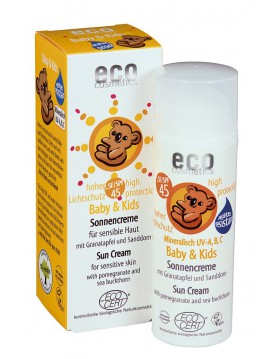 Krem na słońce faktor SPF 45 dla dzieci i niemowląt - ECO Cosmetics